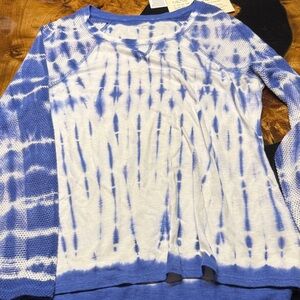 Ruff Hewn Blue and White Long Sleeve Tee
